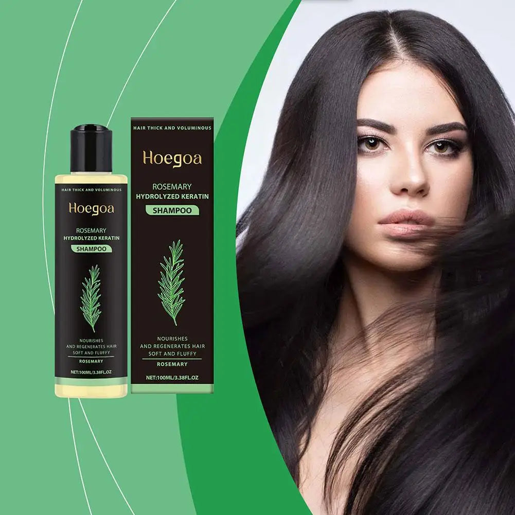 Hoegoa Rosemary Hair Shampoo Volumizing and Thickening Strengthening and Oil Control Nourishes and Repairs Hair Oil Adds Volume