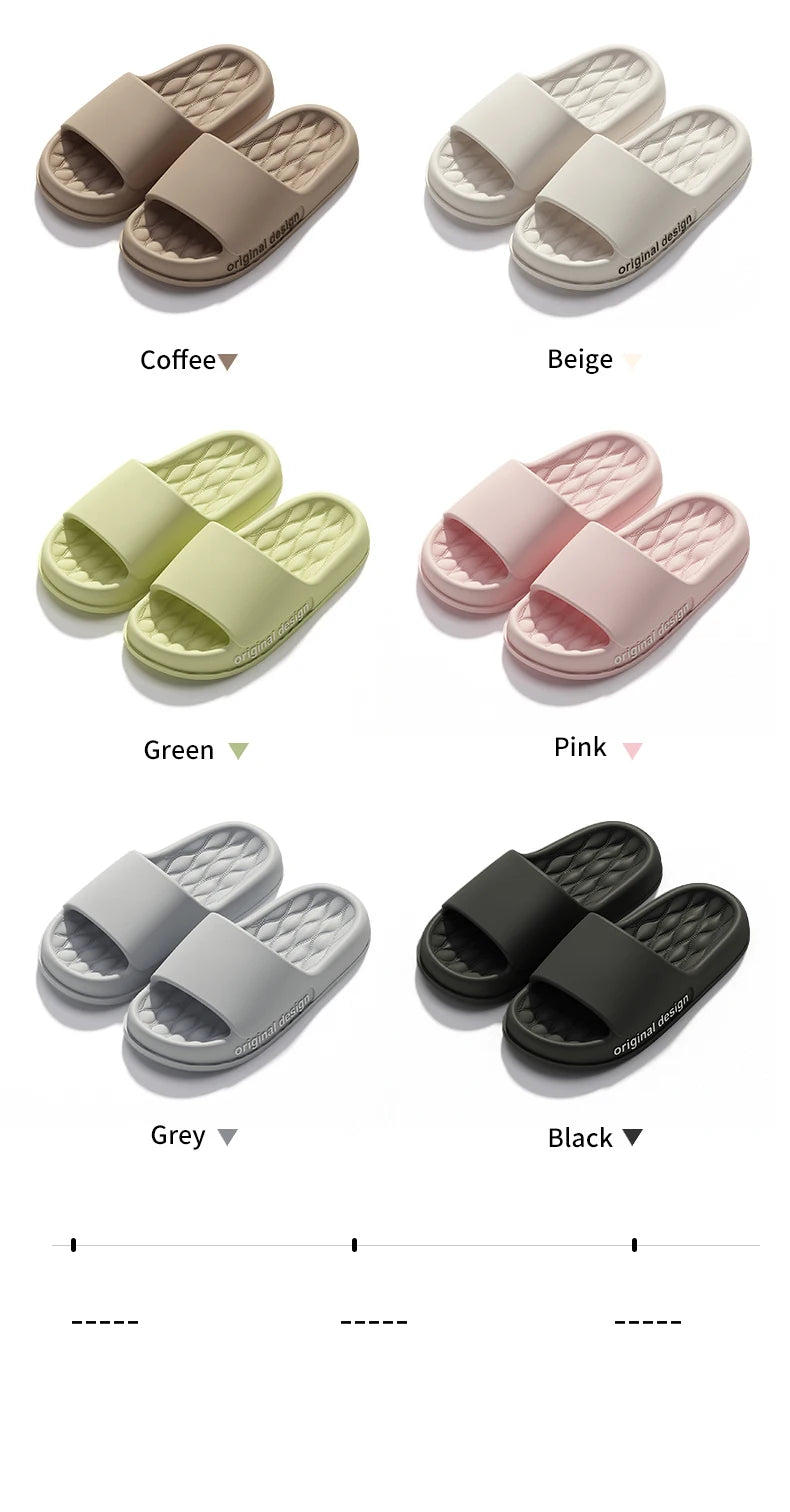 Men Trend New Summer Slippers Soft Non-slip Sole Cloud Sandals for Home Beach Indoor Outdoor