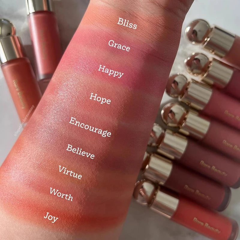 Rare Beauty Soft Pinch Liquid Blush Cream Lasting Lightweight Waterproof Makeup Moisturize Lip Gloss Happy Hope Encourage Bliss