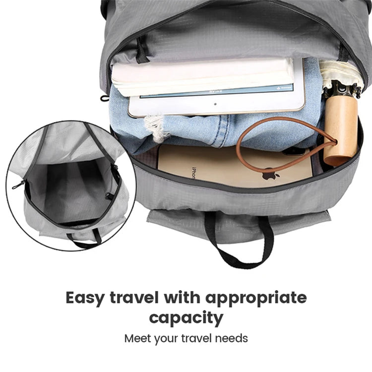 Outdoor Lightweight Travel Bag 20L Large Capacity Foldable Waterproof Backpack for Men and Women Hiking Daily Bag