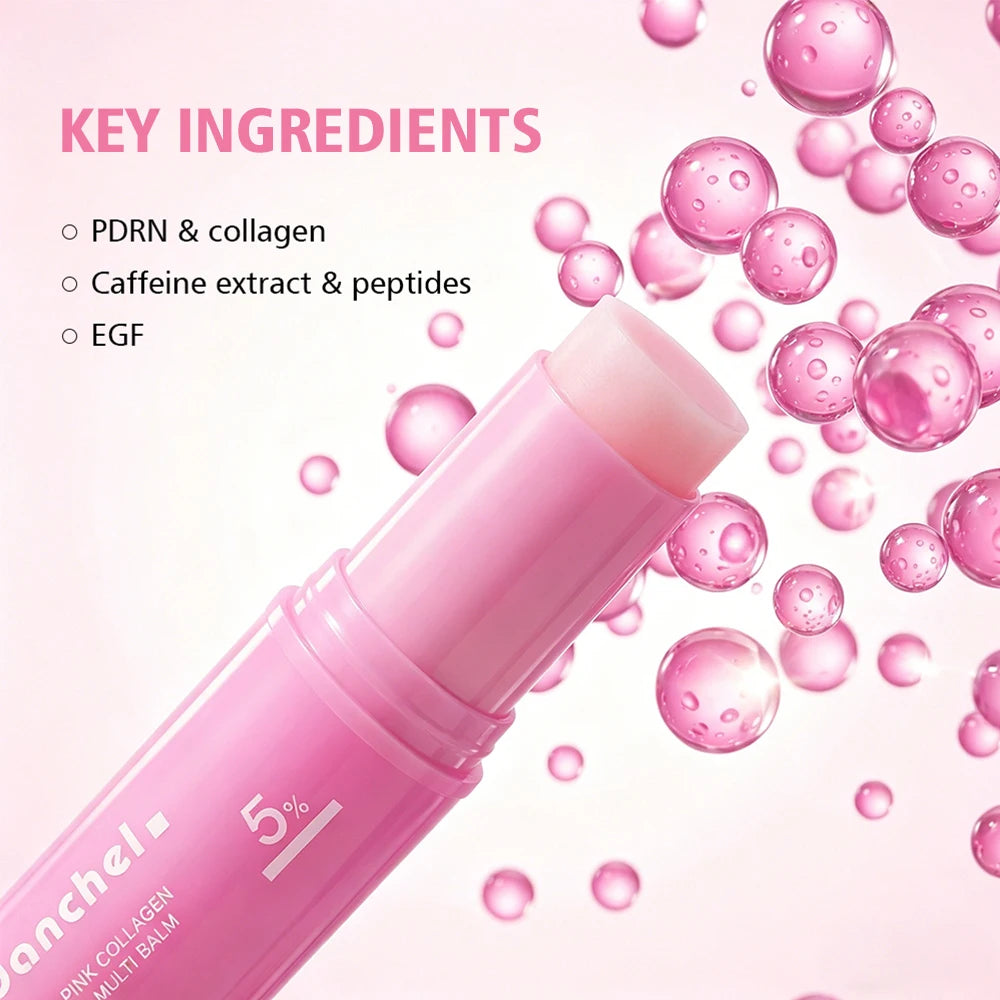 2pcs Salmon PDRN Pink Peptide Facial Serum & PDRN Pink Collagen Volume Multi Balm Deep Hydration Moisturization Plump Skin Care