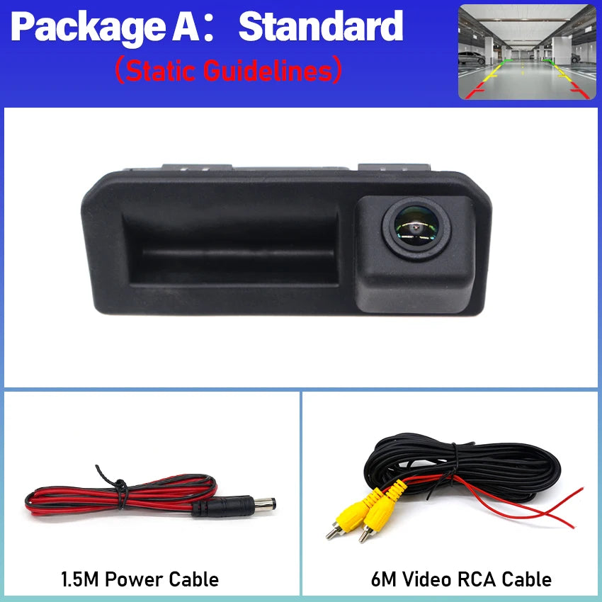 Car Parking Camera For Seat Ateca 2016~2023 Arona 2017~2023 Fisheye Lens Trunk Handle Rear View Camera HD CCD Night Vision