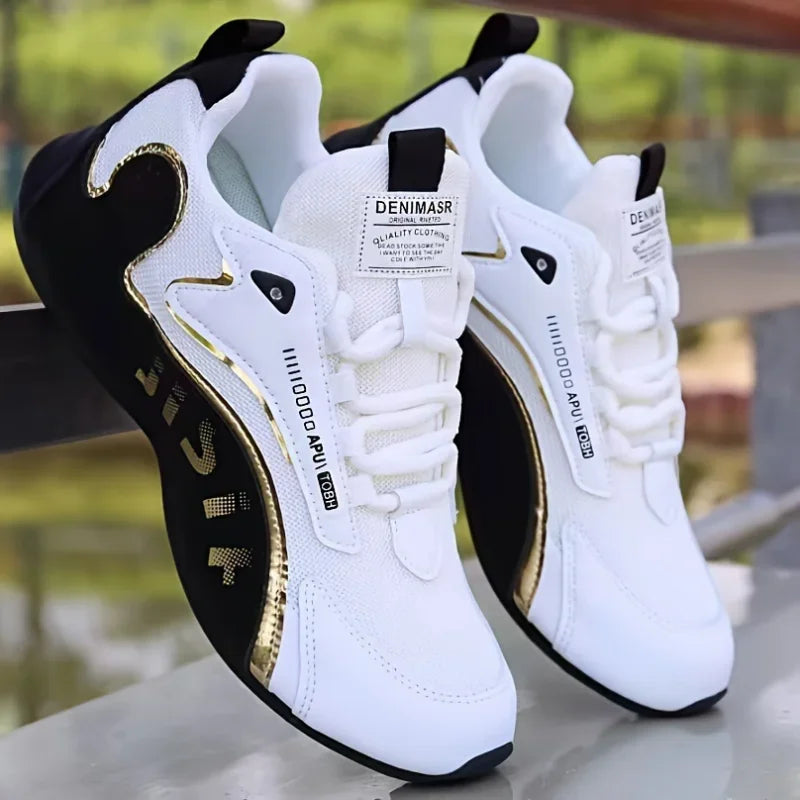 Men's PU Leather Waterproof Sneakers Casual Sports Shoes Mens Lightweight Breathable Flat Non-slip Tenis Shoes Zapatillas Hombre