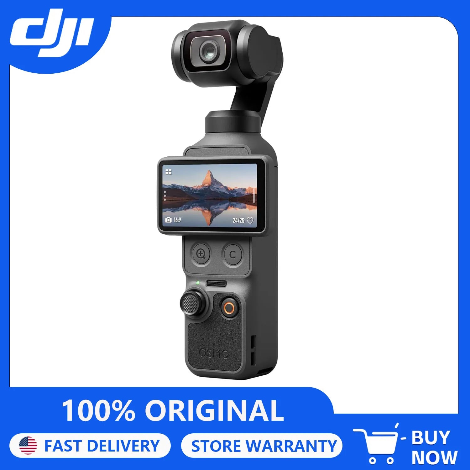 DJI Osmo Pocket 4 Standard Combo,Pocket Gimbal Vlog Camera, 1″ CMOS & 4K/240fps, 3-Axis Stabilization, 2× Lossless Zoom, 107GB Built-in Storage, 2" Rotatable Screen, Video Camera for Photography