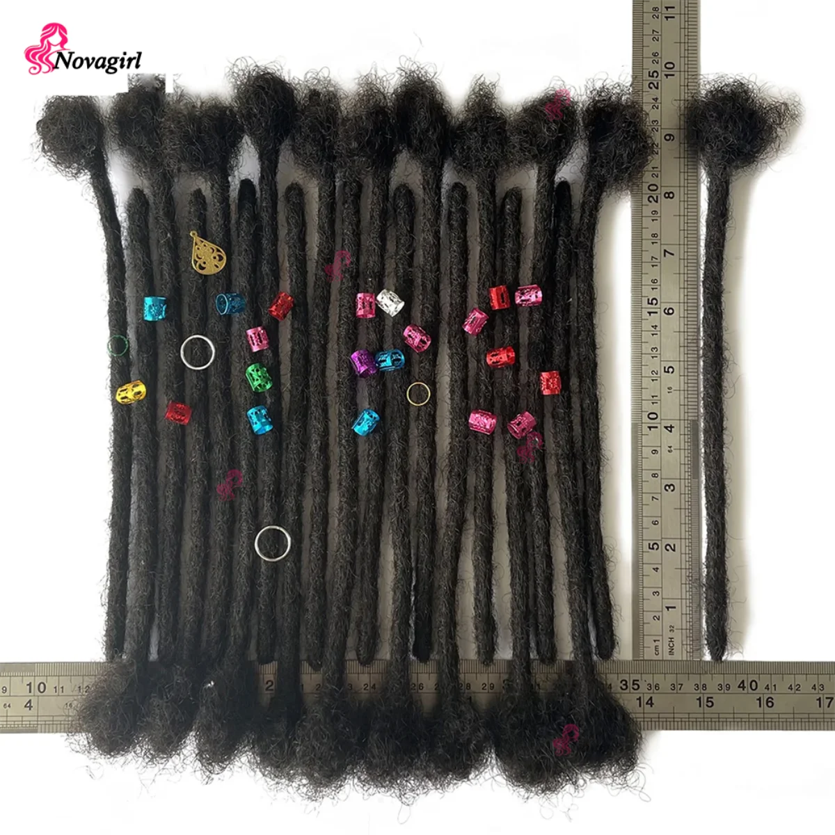 0.2/0.4/0.6/0.8 cm Human Hair Dreadlocks Extensions Brazilian Real Human Hair Locks Extensions Handmade Dreadlocks For Women/Men