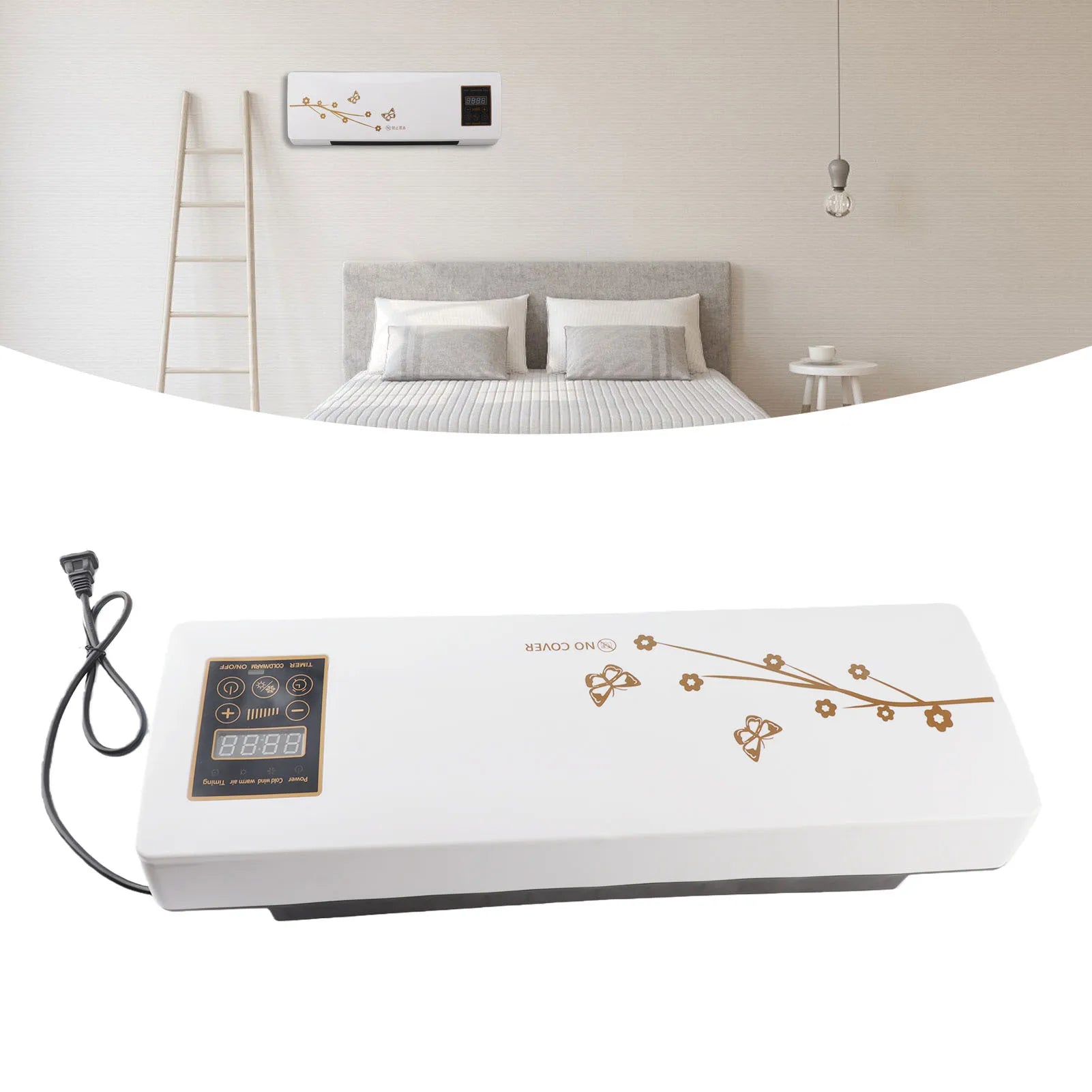 Air Heater Wall Mount Electric Heater for Bedroom Living Room