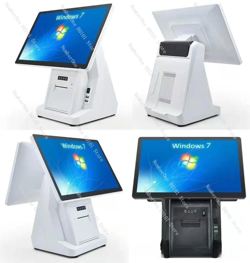 Retail Store 15 Inch POS Cash Register Single Dual Screen Wall Mounted Touchscreen All In One Ordering Machine Restaurant
