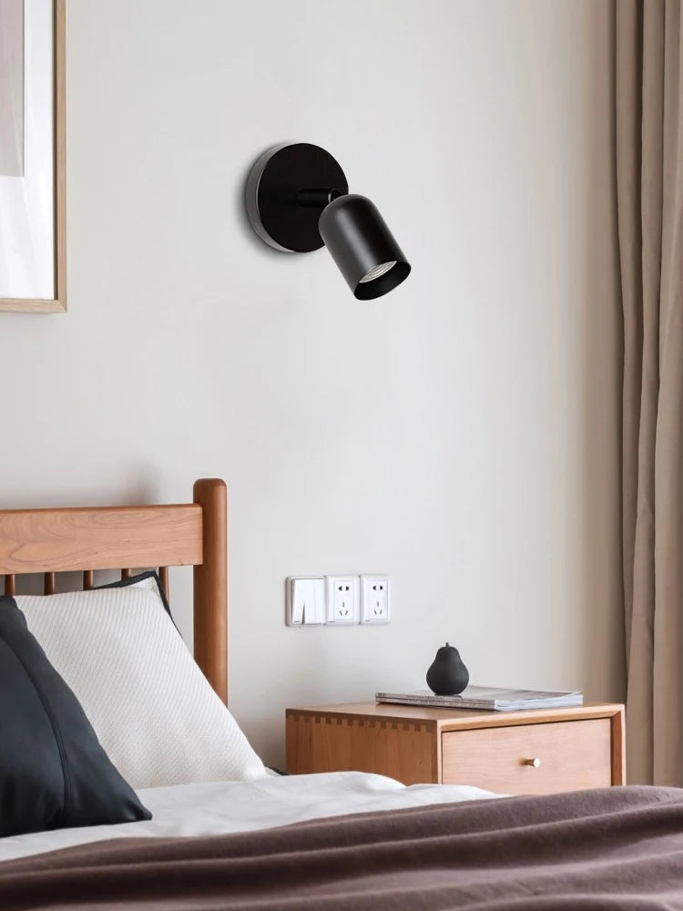 IWHD Nordic Modern LED Wall Lamp Sconce Pull Chain Switch Bedroom Living Room Corridor Cream Style Stair Light Fixture Luminaria