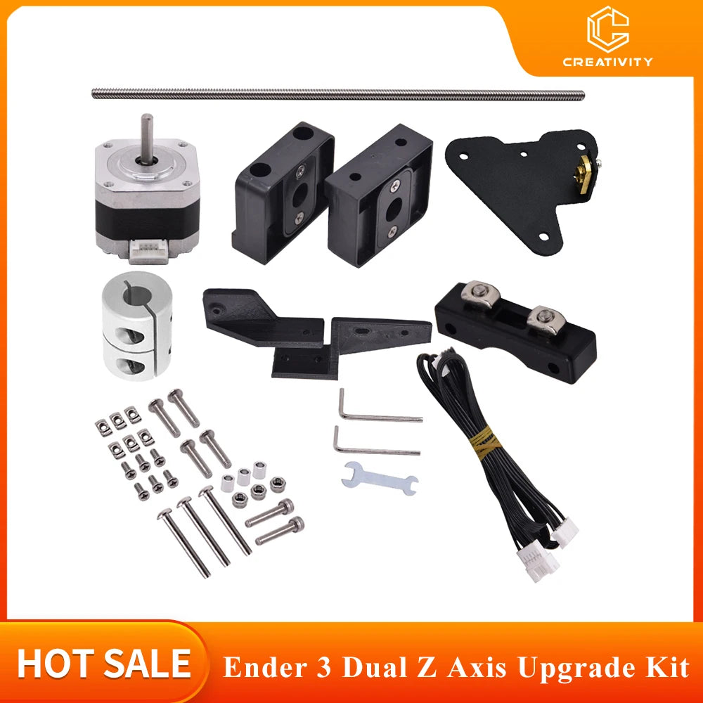 Creativity Dual Z Axis Upgrade Kit with Lead Screw 42-34 Stepper Motor for Ender3 CR10 3d Printer Parts for Ender 3 Pro/V2 CR10S