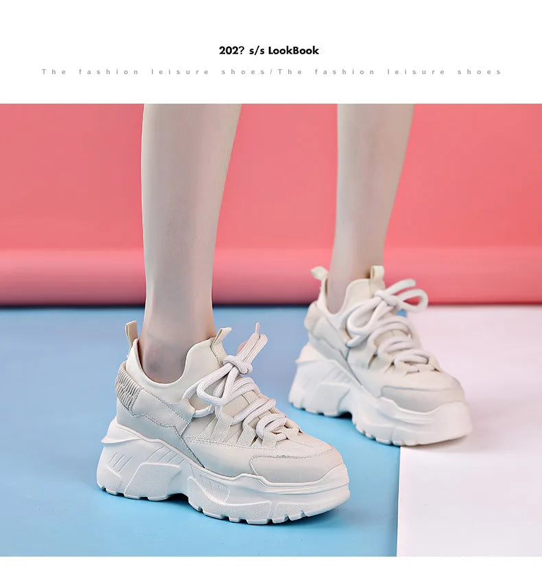 White Sneakers Women Sports Shoes for Women Inner Height Increasing Women's Shoes Winter Warmth Platform Shoes Zapatillas Mujer