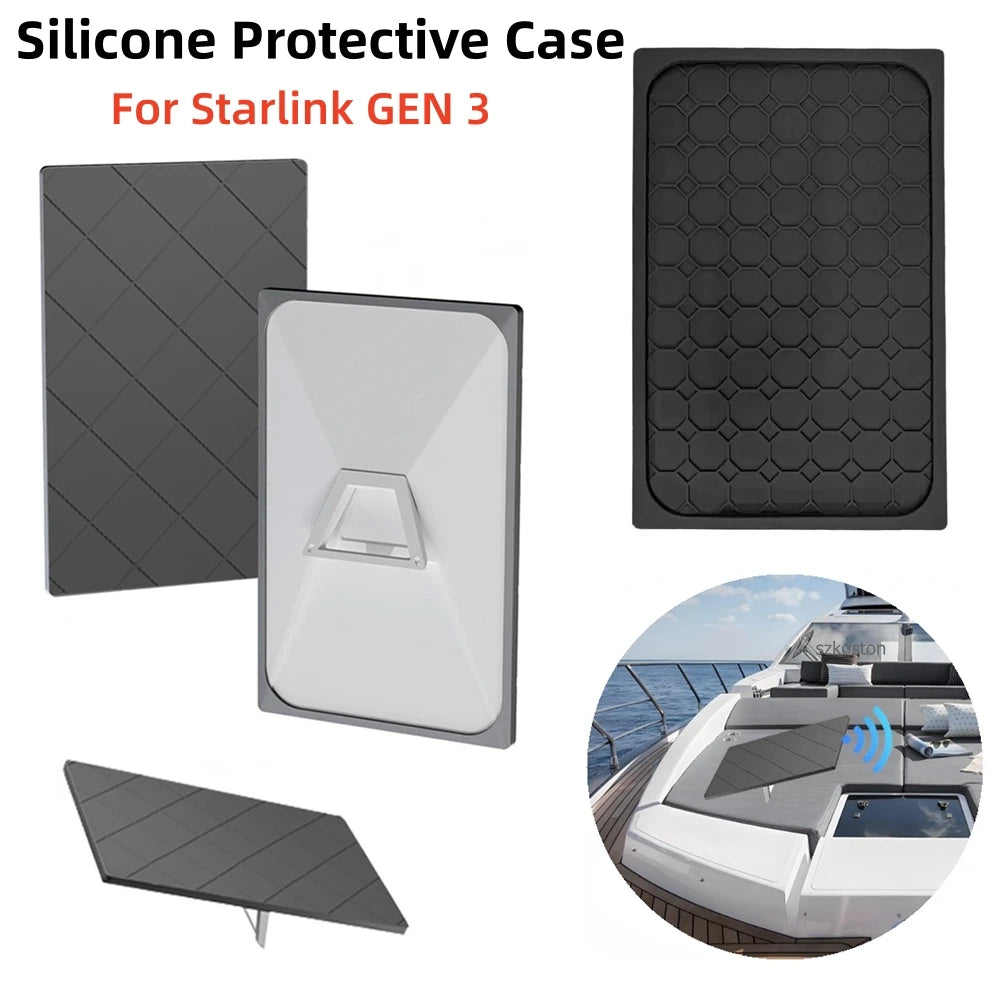Silicone Protective Case for Starlink Gen 3 Accessories Shockproof Anti Scratch Cover for Starlink GEN 3 Antenna Protective Case