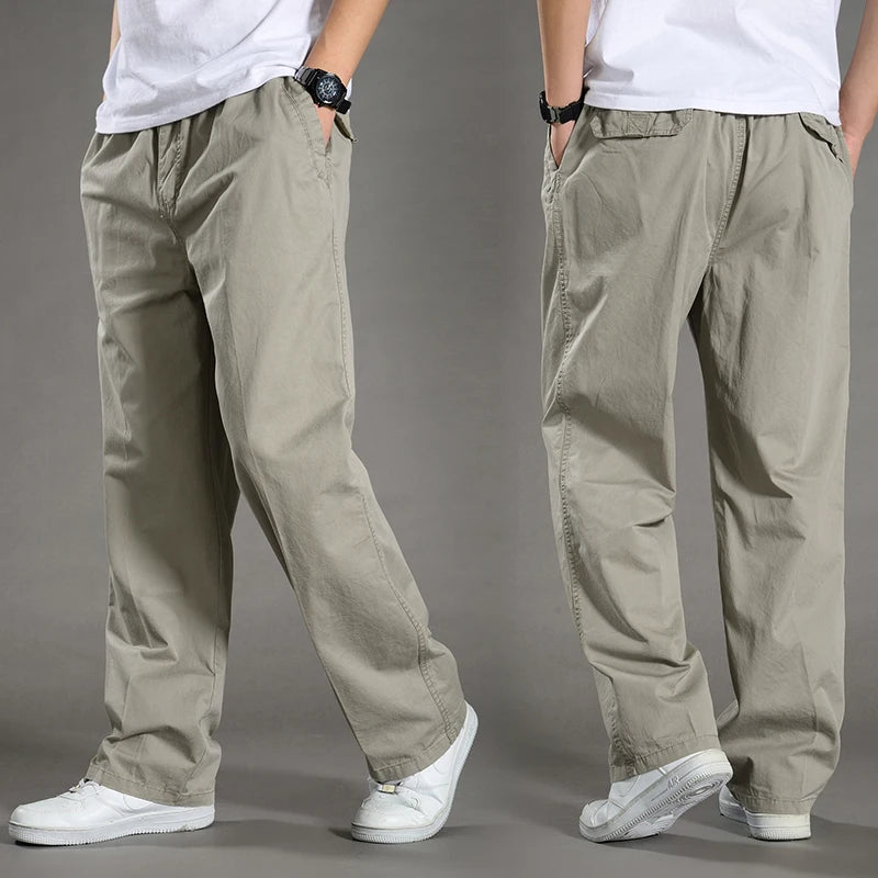 Men's Cargo Pants Summer Spring Cotton Work Wear New In Large Size 6xl Casual Climbing Joggers Sweatpants Hombre Autumn Trousers