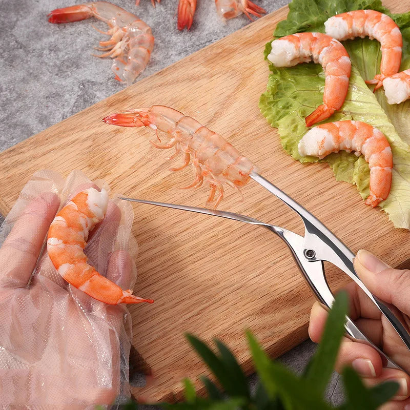 Kitchen Accessories Shrimp Peeler Stainless Steel Seafood Cooking Tools Creative Convenient Shrimp Peel Device Kitchen Gadgets
