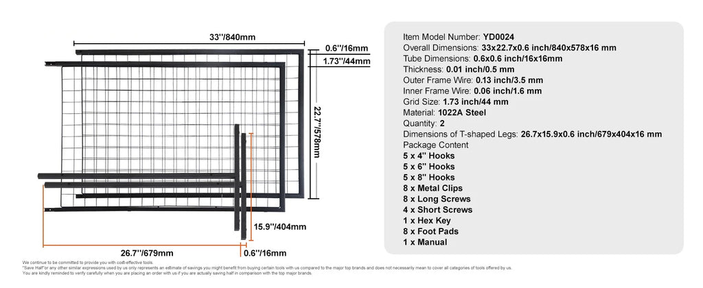 SucceBuy Grid Wall Panels Tower Wire Gridwall Display Racks Double Side Gridwall Panels for Art Craft Shows Retail Shop w/ Hooks