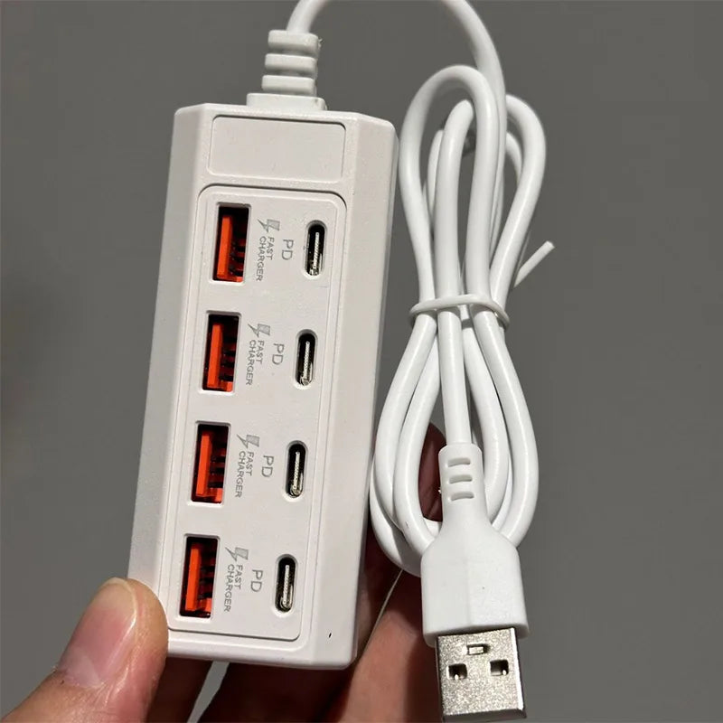 25W Multi Ports USB Type C Charger Wall Charger USB Fast Charging Travel Socket Universal Phone Adapter