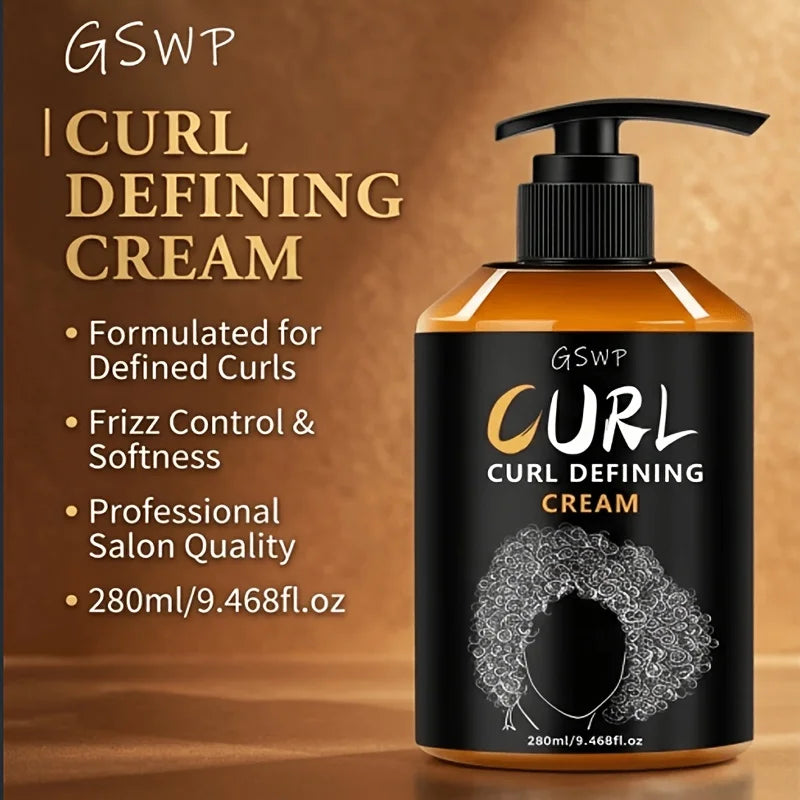 GSWP Moisturizing Curling Cream Features a Moisturizing Formula That Gently Styles, Reducing Frizz, Creating Natural Curls.280ml