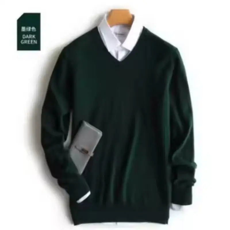Cashmere Cotton Blended Thick Pullover Men Sweater 2025 Autumn Winter Jersey Hombre Jumper Pull Homme Hiver Knitted Sweaters