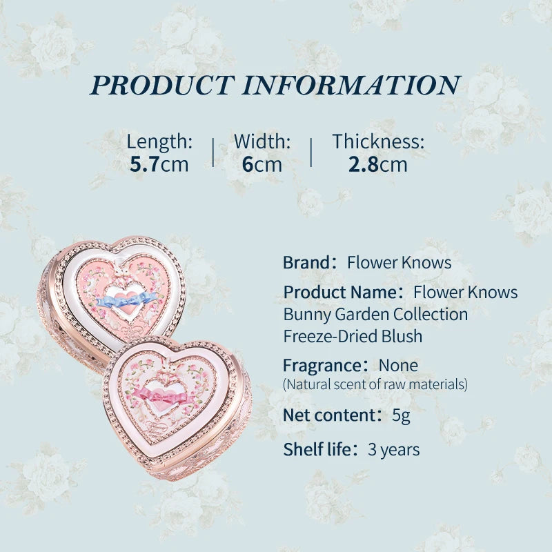 Flower Knows Bunny Garden Collection Embossed Blush