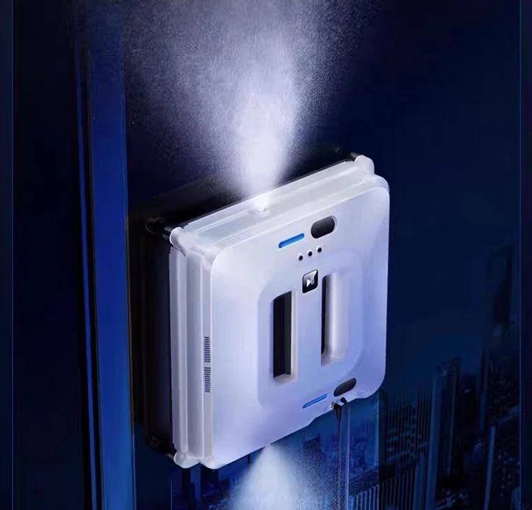 Robotic Window Cleaner Dual Water Spray Automatic High Suction Anti-falling For Window Washing Glass Outside Remote Control