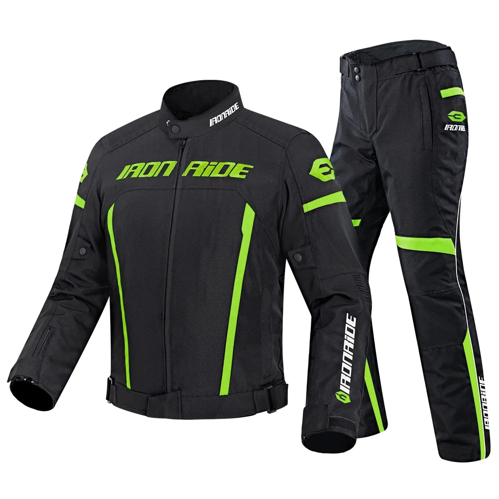 Motocross Jacket Motorcycle Jacket Pants Suit Waterproof Reflective Racing Jacket Men Biker Motorcycle Clothing Four Seasons
