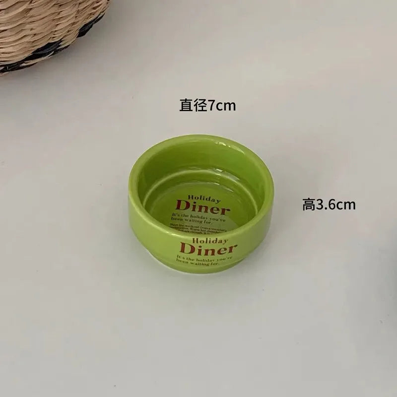 Korean Dishes, Afternoon Tea Utensils Ceramic Plate Home Western Food Round Dinner Plates Tableware High Value Gift ﻿