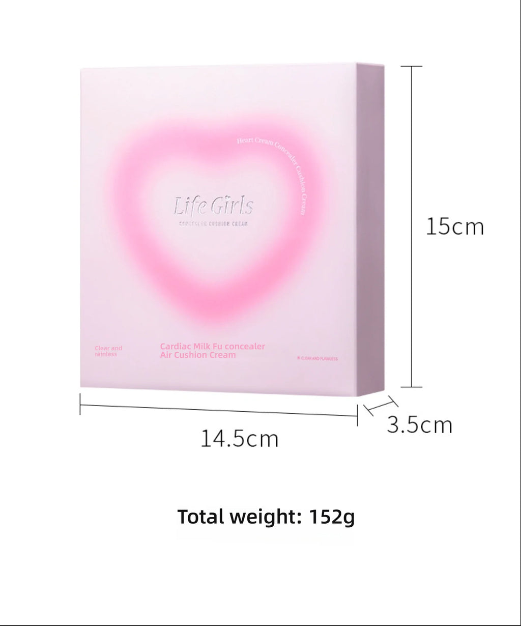 Life Girls Dewy Cushion Foundation 2025 ✦ Milky Hydrating Concealer & Skin Brightener ✦ Transfer-Proof, Buildable Coverage for G