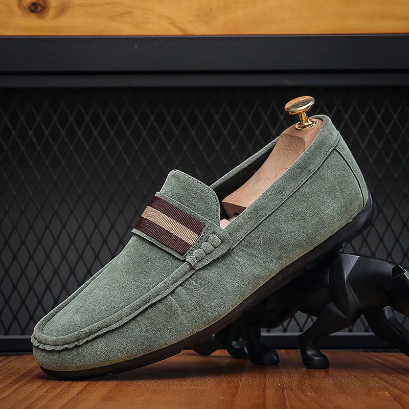 Spring Men's Casual Shoes Suede Loafers For Men Moccasins High Quality Flats Male Walking Shoes comfortable Men's Driving Shoes