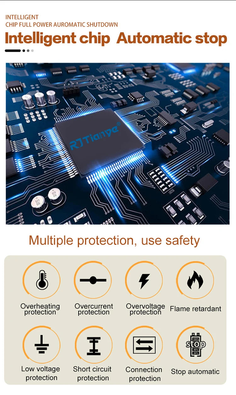 Car Battery Charger 12V 6A Touch Screen Pulse Repair LCD Fast Power Charging Wet Dry Lead Acid Digital LCD Display