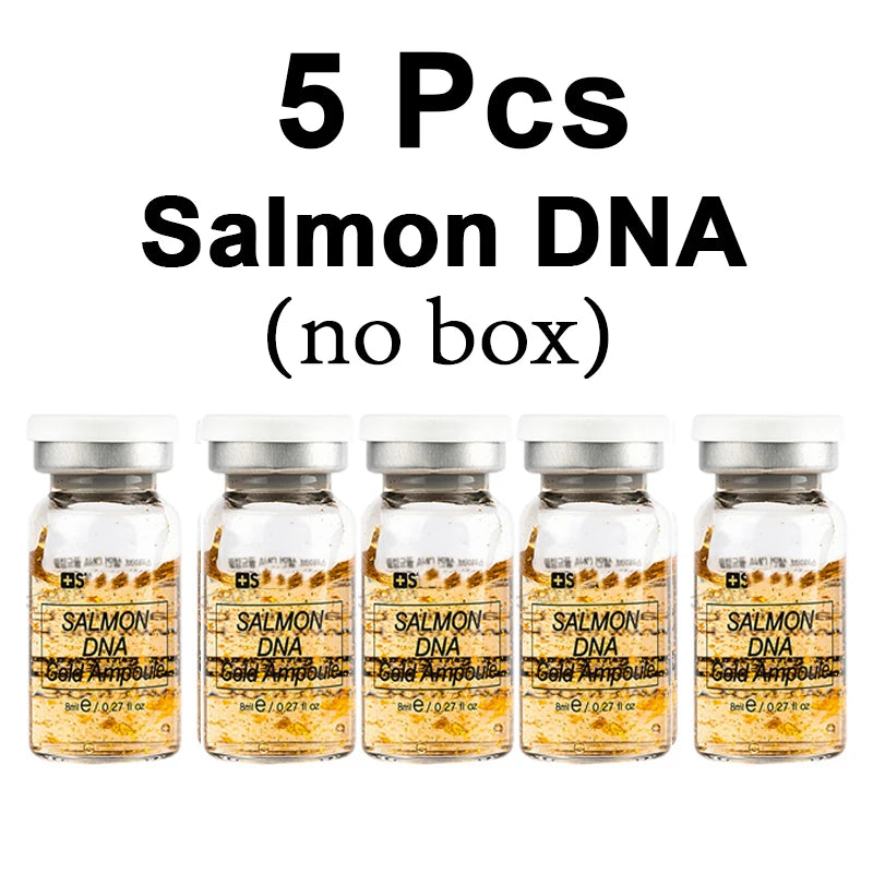 Korea Facial 8ml Salmon DNA Gold Ampoule Skin Booster Serum BB Cream Deep Hydration Rejuvenation Skin Care Kit