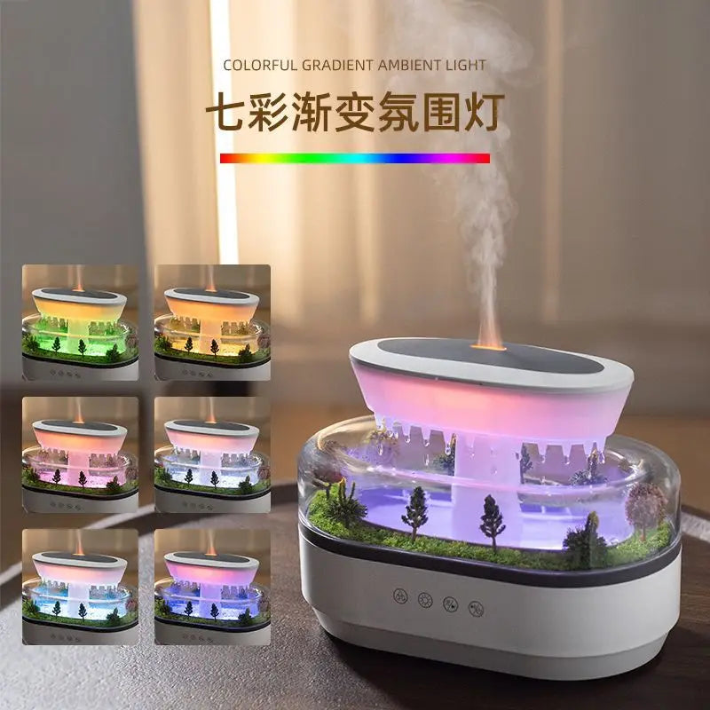 Water Drop Essential Oil Aromatherapy Machine Household Heavy Fog Volume Remote Control Timing Ultrasonic Atomizing Humidifier