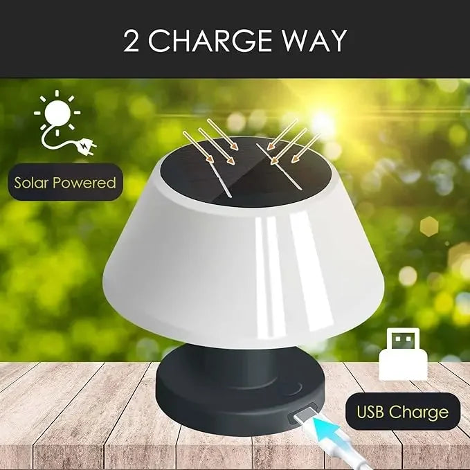 Outdoor Solar Lighting for Garden USB Rechargeable Indoor Desk Bar Decor 4 Brightness Dimmable Garland Lamp