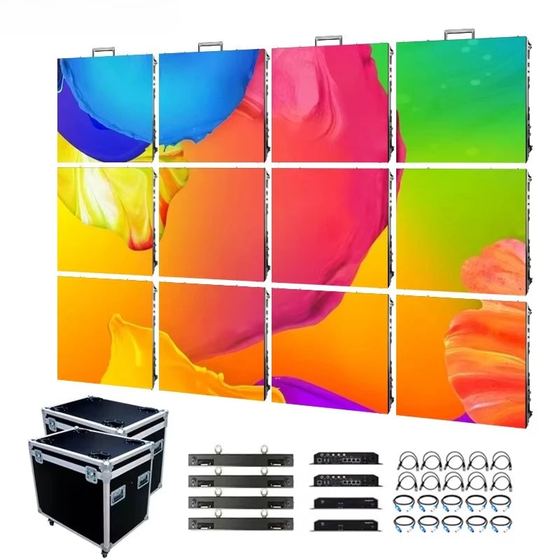 4mx3m Turnkey Complete System P2 P3 P2.6 P2.9 P3.91 LED Display 500mmx500mm LED Panel Backdrop Indoor Outdoor Rental LED Screen
