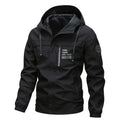 Fashionable Men's Casual Windbreaker Jacket Hooded Jacket Men's Waterproof Outdoor Soft Shell Winter Outwear Clothing Warm Plus Size