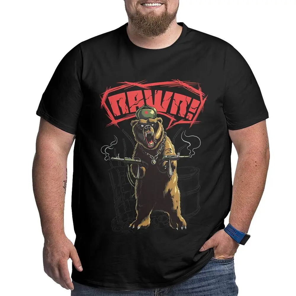 Unique Design Graphic Men T Shirts Plus Size Oversized Cotton T-shirts for Big Man Black Summer Short Sleeves Clothes Tops