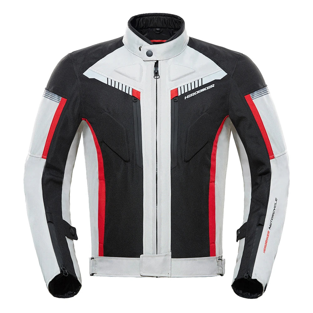 Men Waterproof Motorcycle Jacket Night High Visible Motorbike Racing Jacket Motorcycle Pants Moto Clothing With EVA Protection