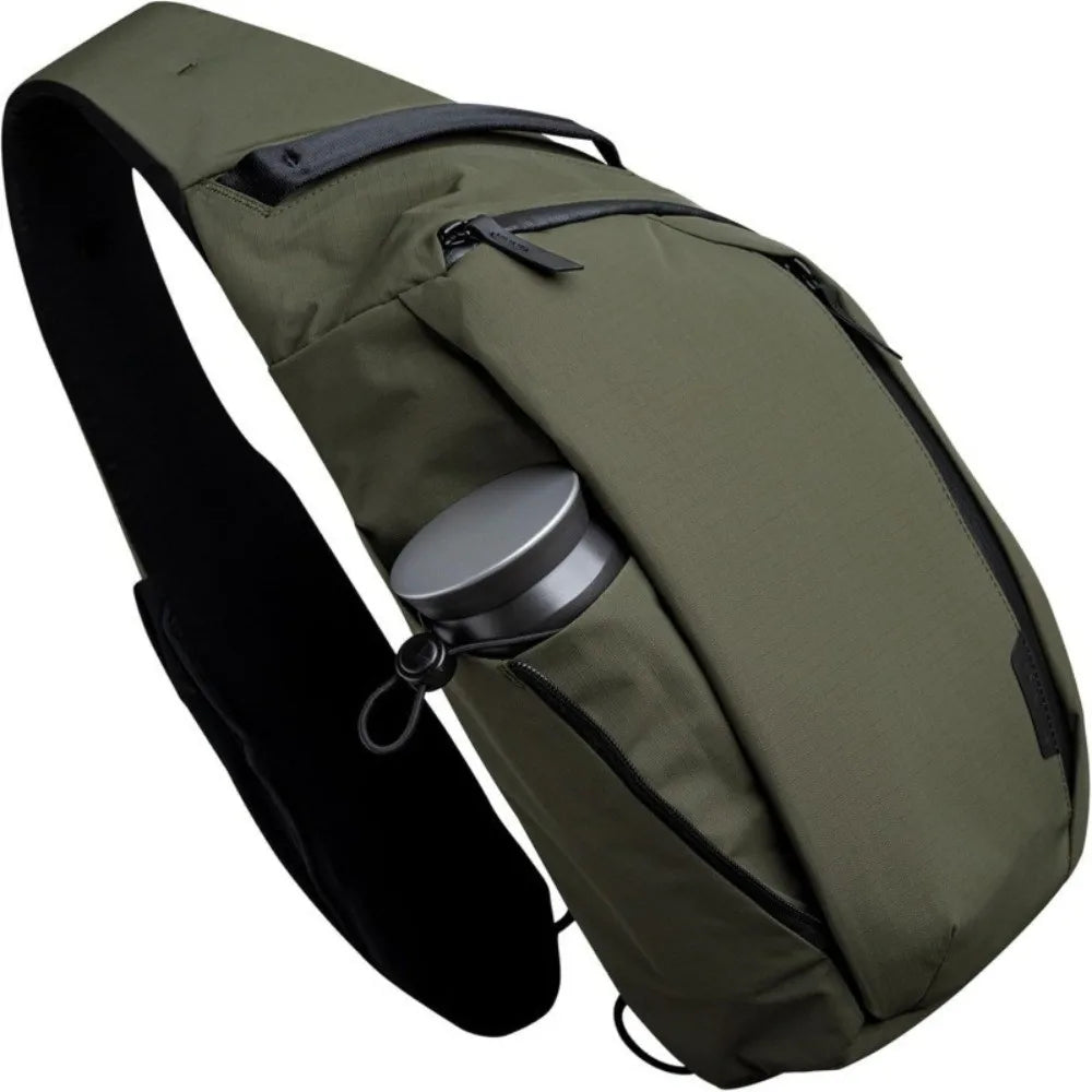 High Quality Simple Crossbody Bag Casual Solid Color Sling Backpack with Water Bottle Pocket Chest Bag Outdoor Sport