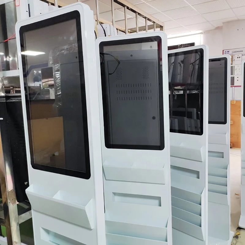 21.5" Floor Stand Digital Signage Kiosk Display for Newspaper Magazine Email Business Card Lcd Advertising Touch Screen