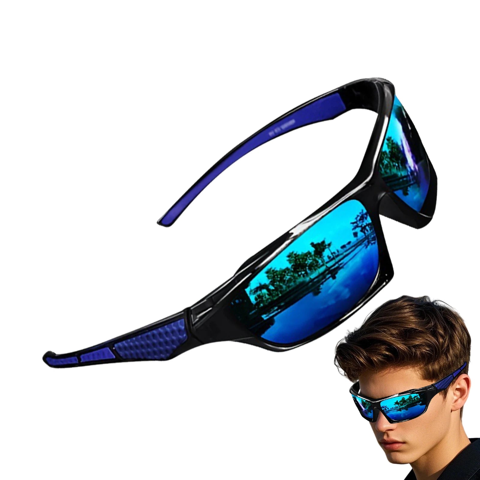 Men Comprehensive Protection Sun Glasses Cycling Glasses Sport Eyewear Bike Mountain Bicycle Hiking Camping Golf Sunglasses