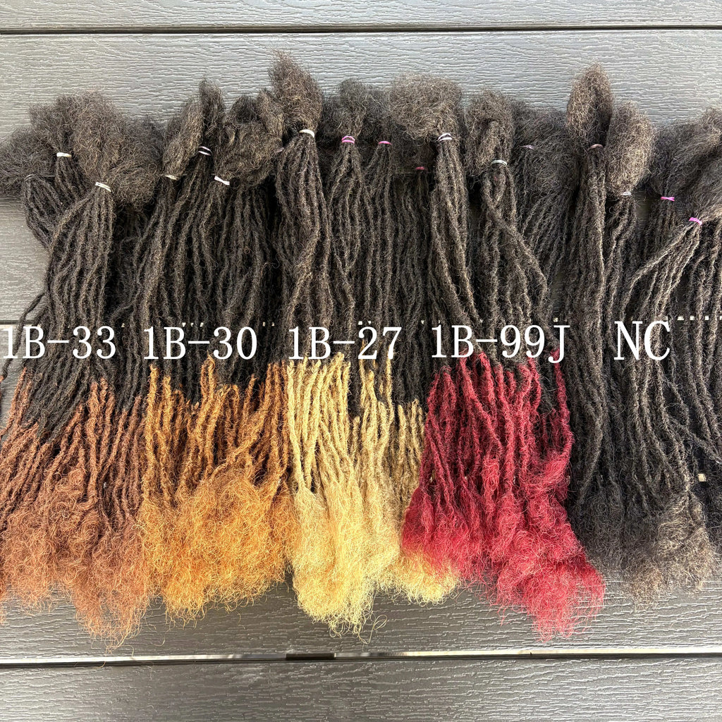 0.2cm Colored Handmade Inter Loc Extension Human Hair 10in Permanent Micro Sisterlocks Extensions Natural Looking Soft Dreadlock