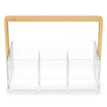 4 Grids Acrylic kitchen cutlery organizerTableware Plates Cutlery holder with Handle Multipurpose
Cosmetics stationery organizer