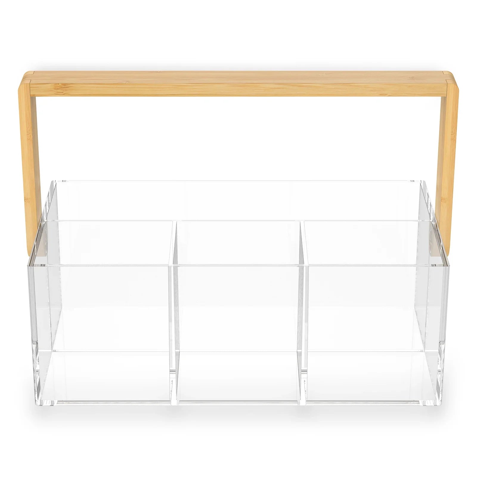 4 Grids Acrylic kitchen cutlery organizerTableware Plates Cutlery holder with Handle Multipurpose
Cosmetics stationery organizer
