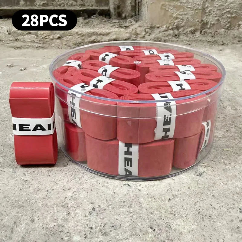 28pcs New Style Laminated Sticky Tennis Badminton Racket Overgrip Fishing Rod Wrapping Tape Quick-drying Breathable