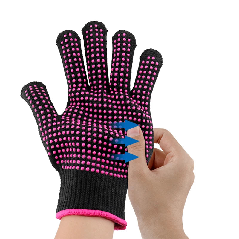 Heat-insulating Anti Slip Gloves Double-sided Bead Gloves Hairdressing Tools Curling Irons Straighteners Anti Scalding