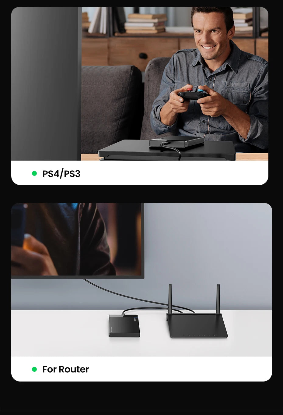 UGREEN HDD Case 2.5" Hard Drive Enclosure USB Type C SATA 5Gbps for SSD HDD 9.5 7mm External Hard Drive Disk Case Support UASP