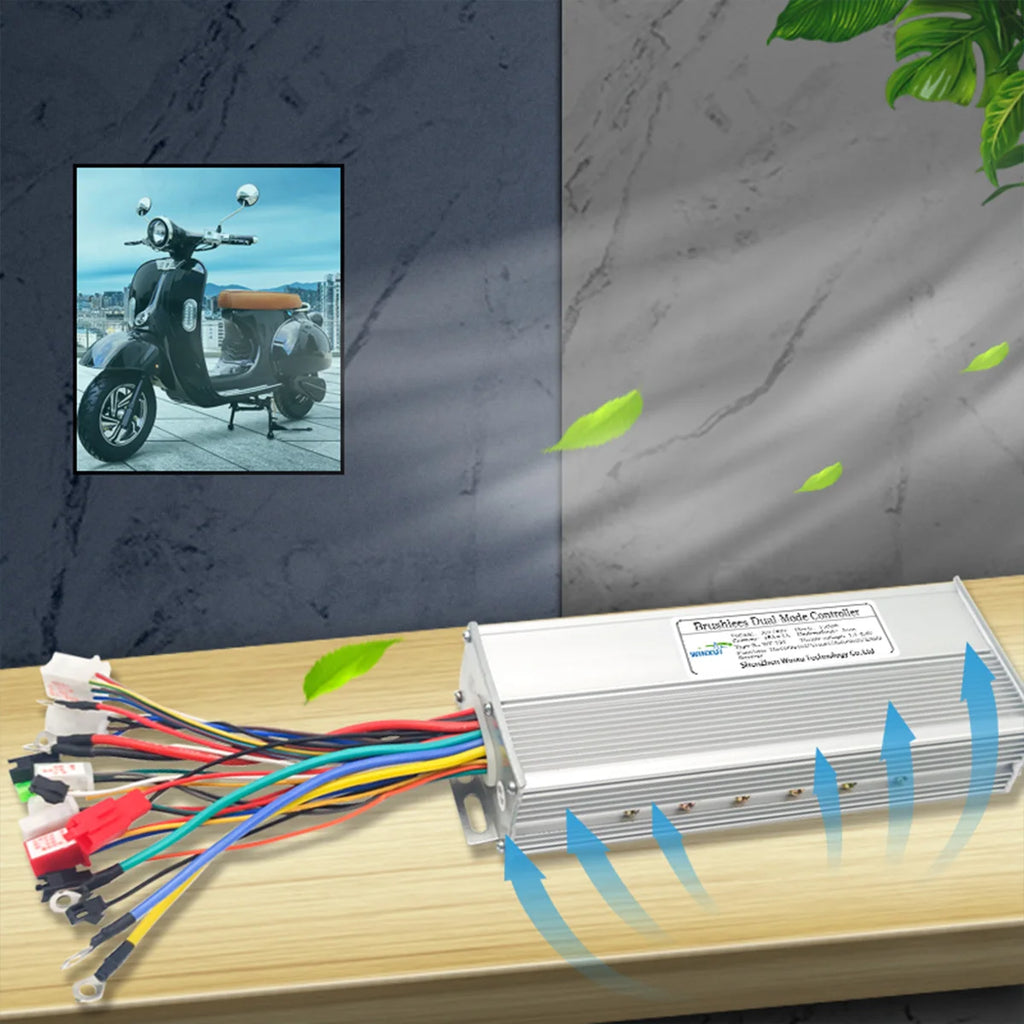 36V 48V 350W 18A E-Scooter Brushless Motor Sine Wave Controller LCD Speed Display Throttle for Electric Bicycle Scooter Tricycle