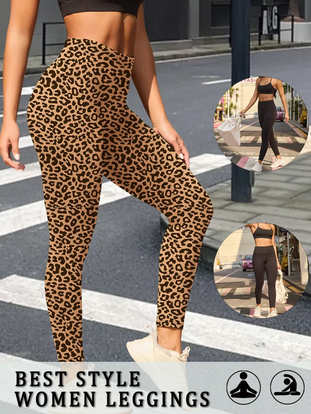 Women's Super Soft Leggings High Waisted Tummy Control No See Through Workout Yoga Running Athletic Push Up Gym Fitness Leggings