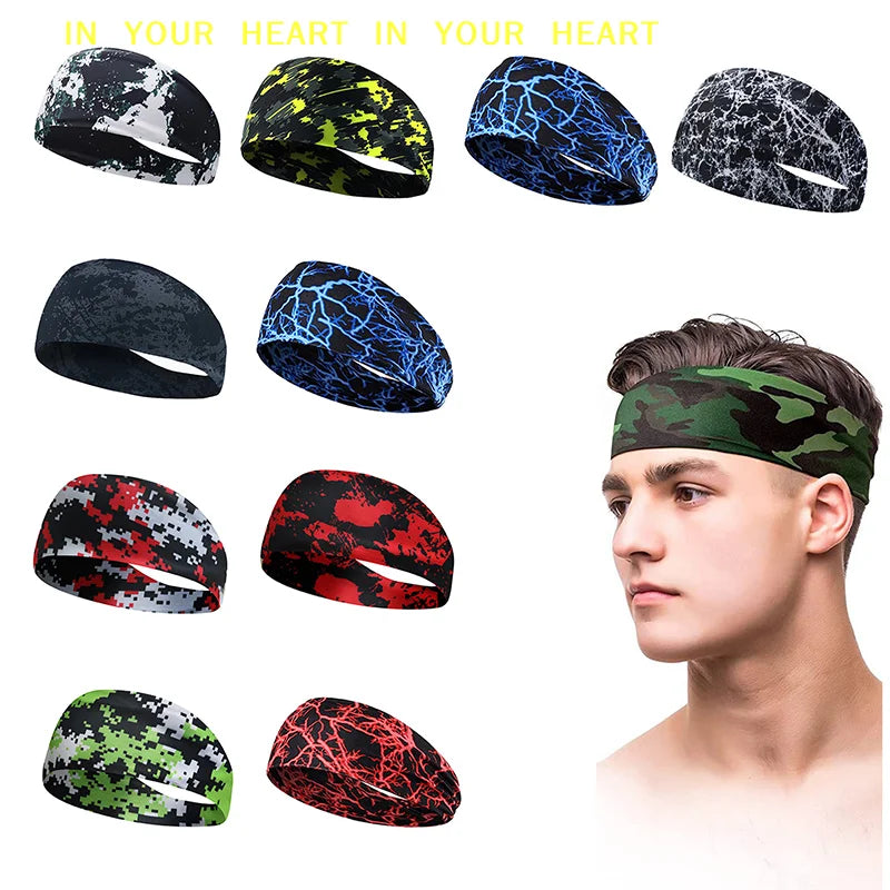 【X】1PCS Fitness Sweating Guide and Anti Sweating Band Running Headband Sports Sweating Absorbing Headband Hair Band