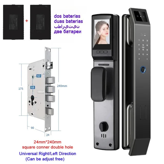 Face Recognition Unlock Digital Door Lock With FIngerprint Password Unlock Keyless Electronic Door Lock