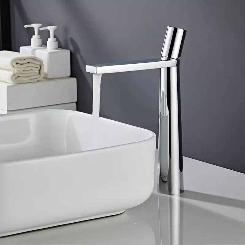 Black Bathroom Faucet Gray Basin Faucets Hot & Cold Bathroom Sink Faucet Deck Mounted Lavotory Faucet  Mixer Water Tap SS 304
