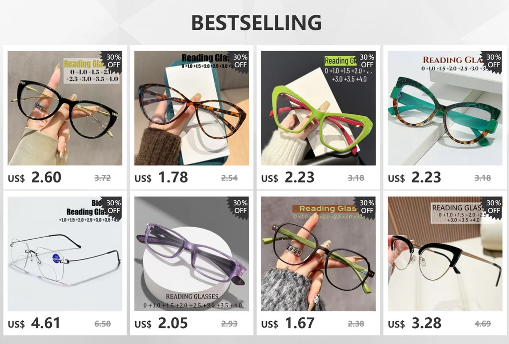 Anti Blue Light Presbyopia Eyeglasses Vintage Trend Oversized Square Hyperopia Eyewear Finished Prescription Reading Glasses